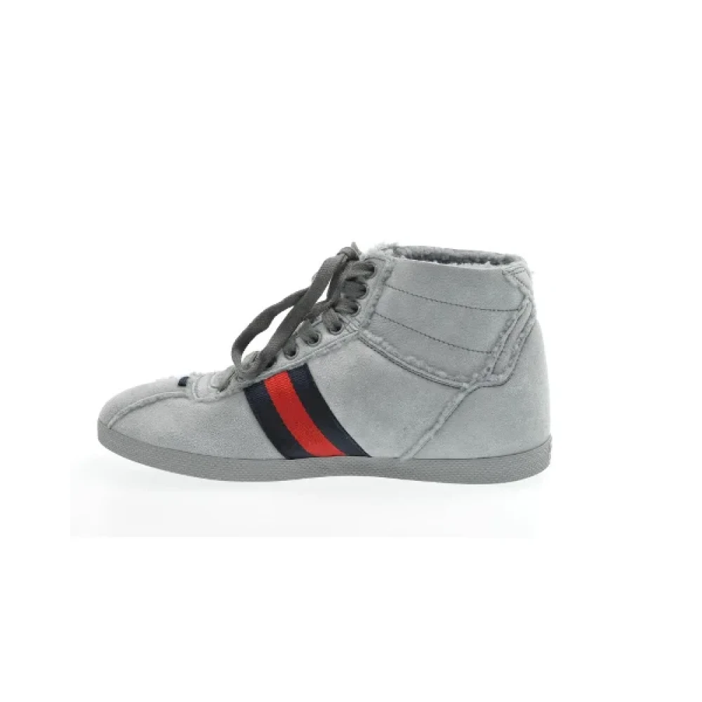 Gucci Vintage Pre-owned Suede sneakers White Dames