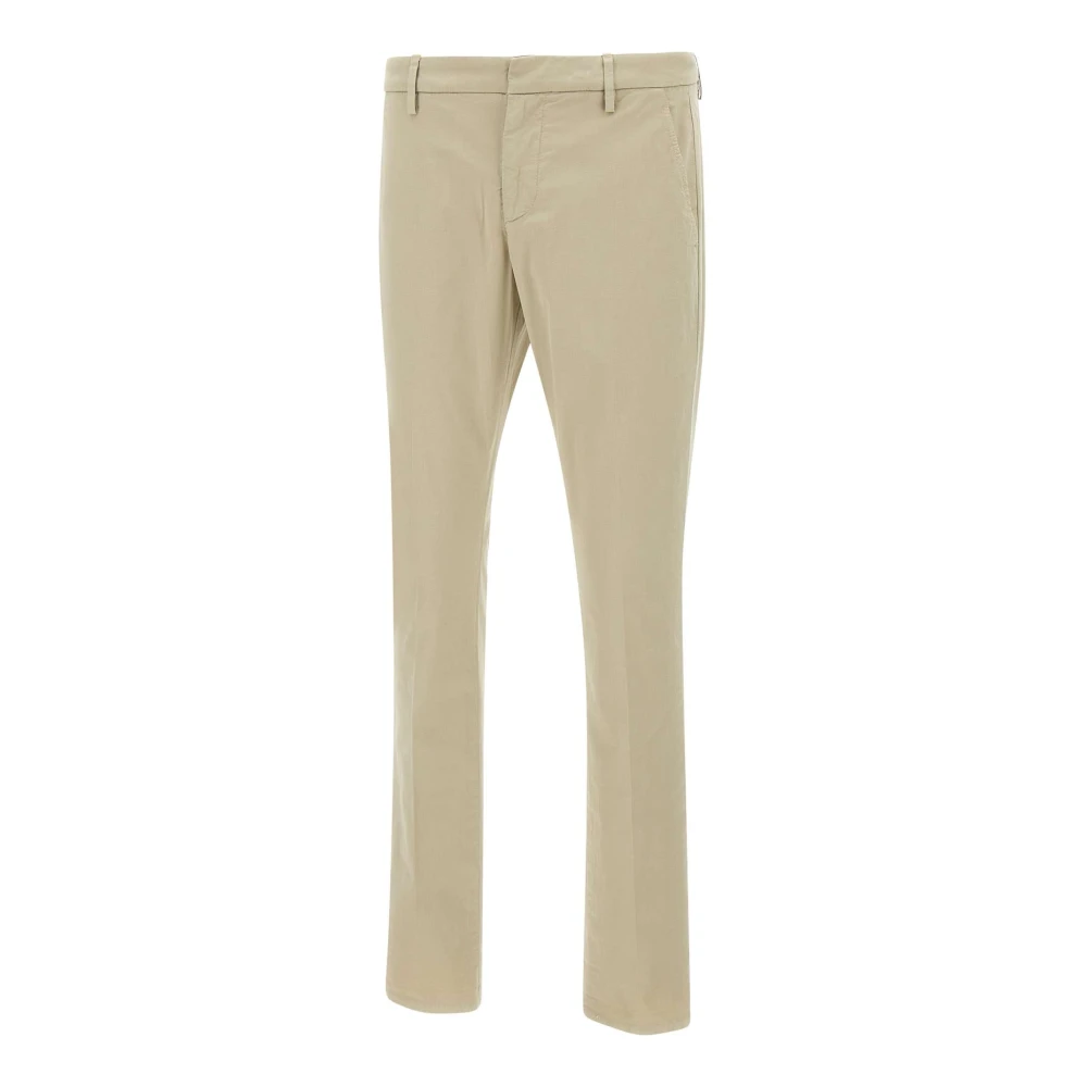 Dondup Men's Beige Slim-Fit Trousers, W32, Gaubert Trousers