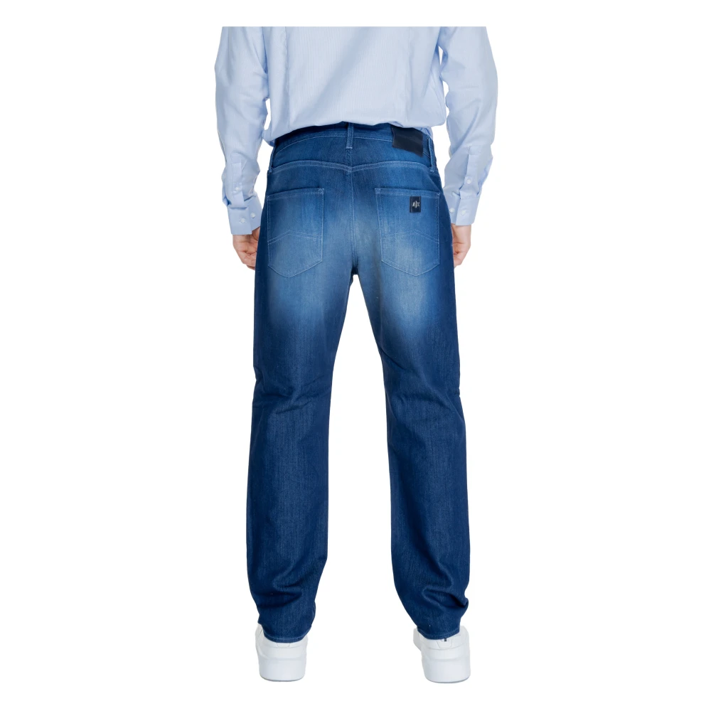 Armani Exchange Blauwe Rits Knoop Broek Herfst Winter Mannen Blue Heren