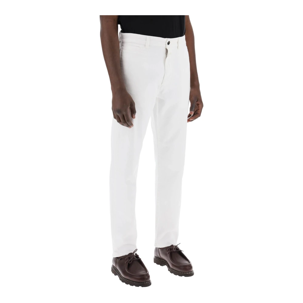 Closed Slim-fit Trousers White Heren