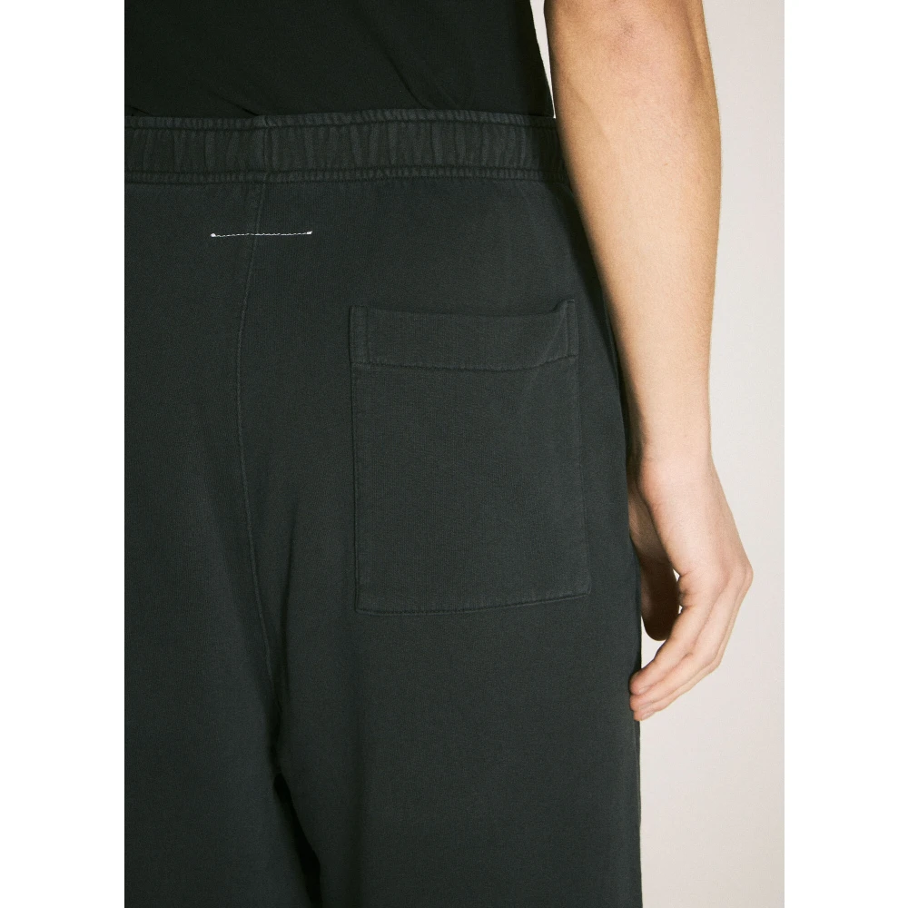 MM6 Maison Margiela Inside-Out Katoenen Joggingbroek Black Heren