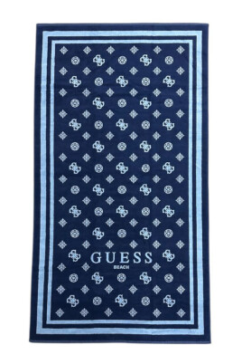 serviette-de-plage-bleue-logo-all-over-contraste