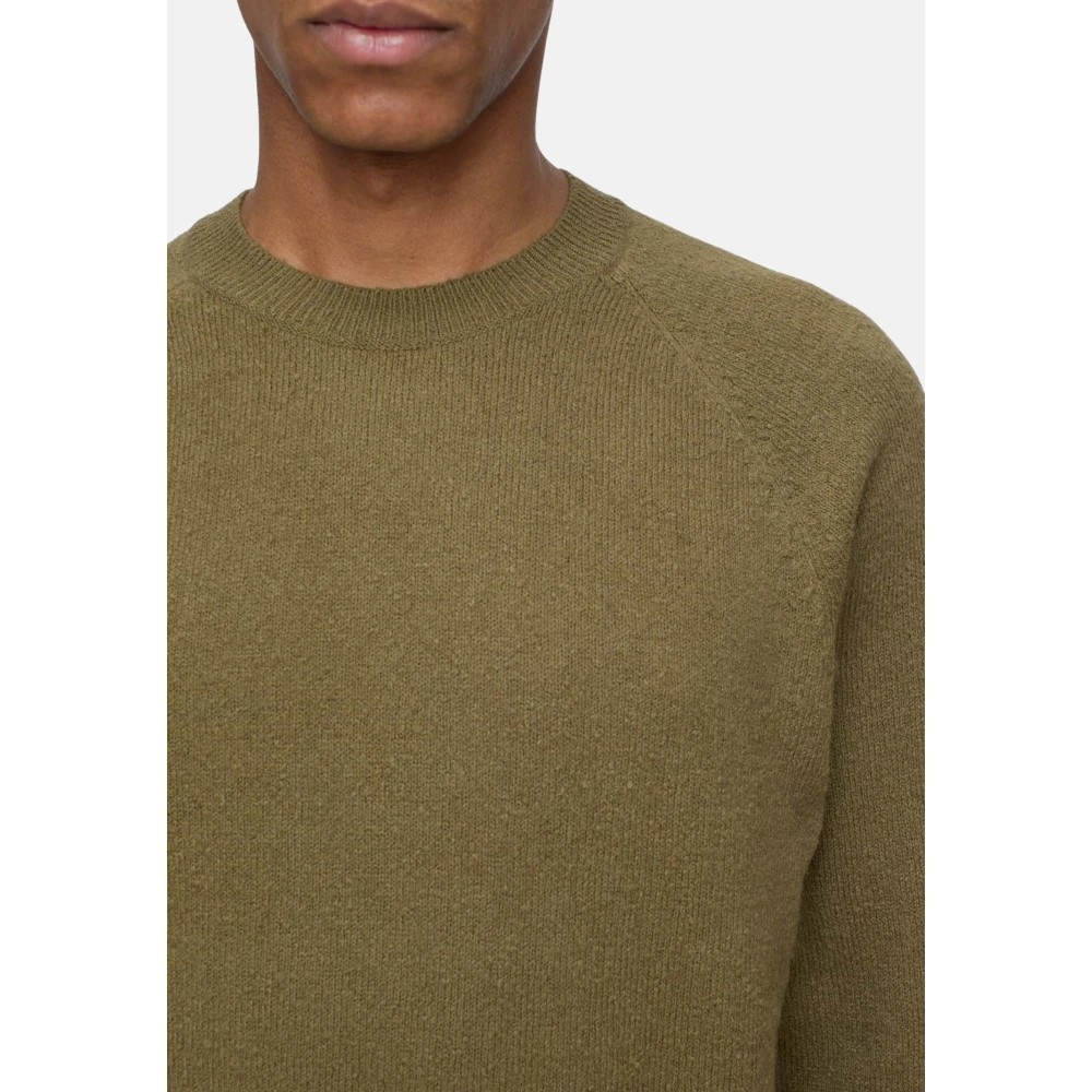 closed Biologisch Katoen Raglan Crewneck Shirt Green Heren