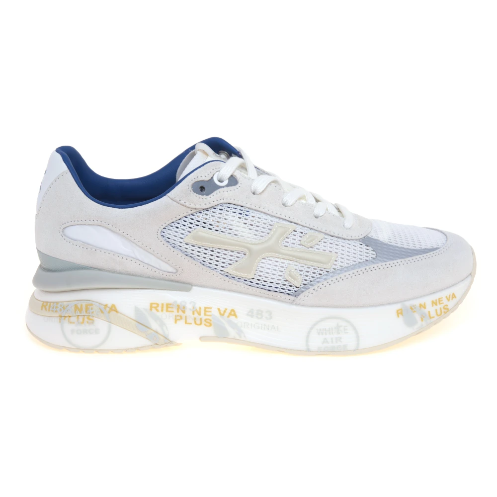 Premiata White Sneakers, Male, 9 Uk, Moerun Sneaker