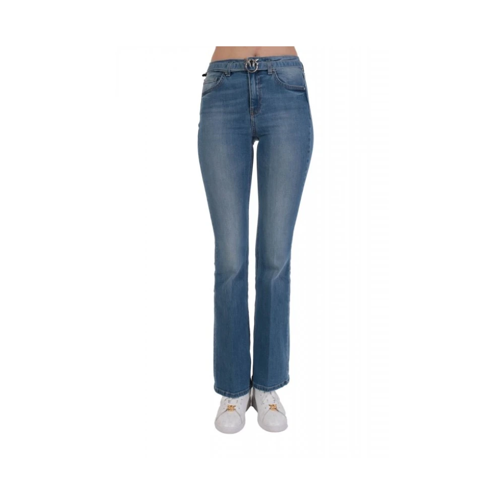 Pinko Women's Blue Flora Flare - Flare Jeans - W28 - Jeans