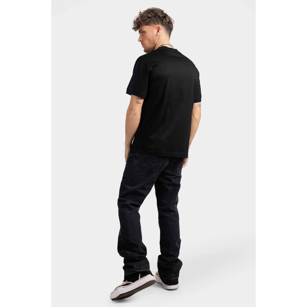 Emporio Armani Fluo Logo T-Shirt Zwart Heren Black Heren