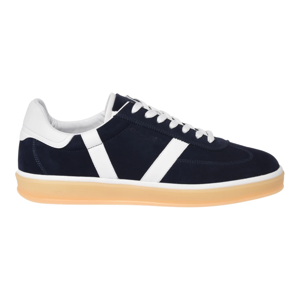 Baldinini Blauwe Suède Sneaker Heren Schoenen