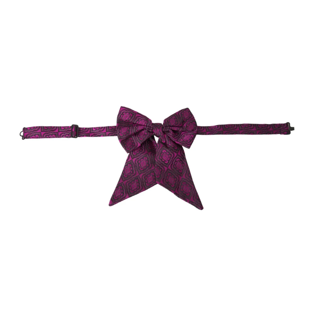 Dolce & Gabbana Paarse Zijden Strikdas Purple Heren