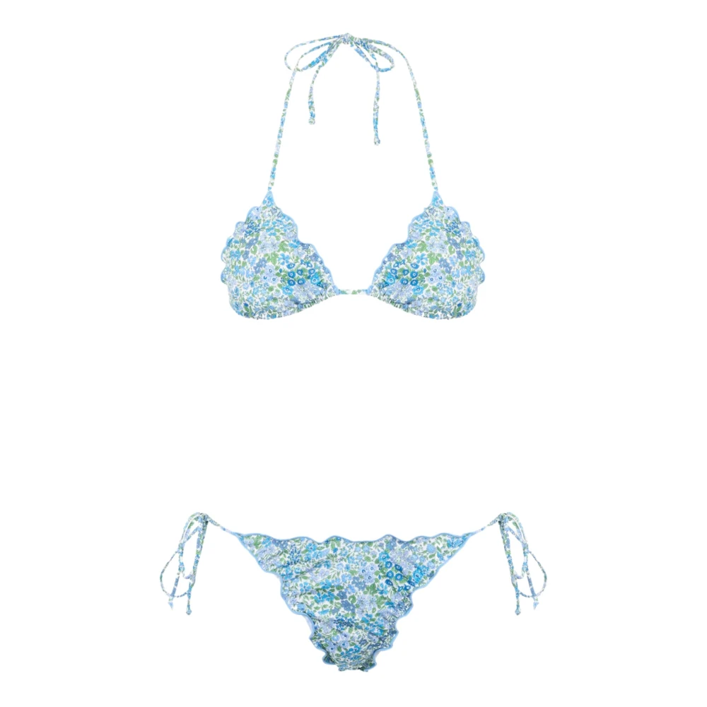 MC2 Saint Barth Blommig Bikini med Volanger Blue, Flicka