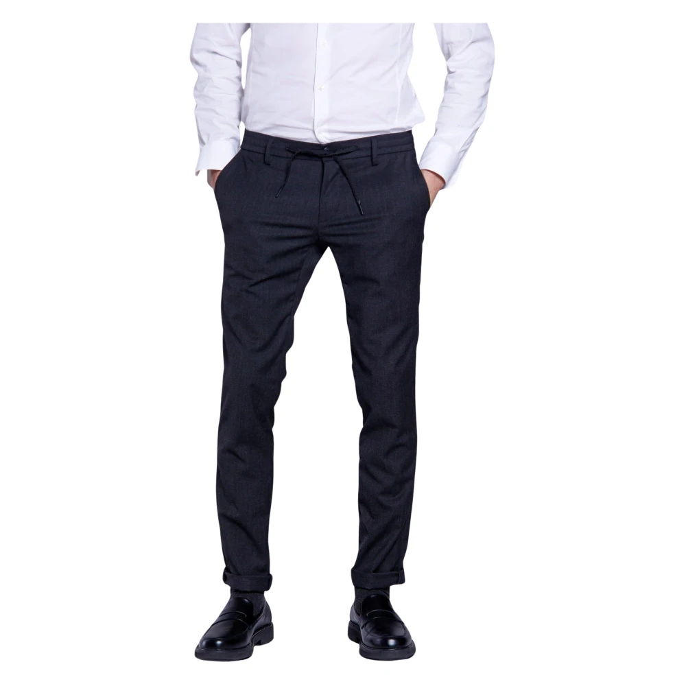 Mason's Slimme Wol Chino Jogger Broek Blue Heren