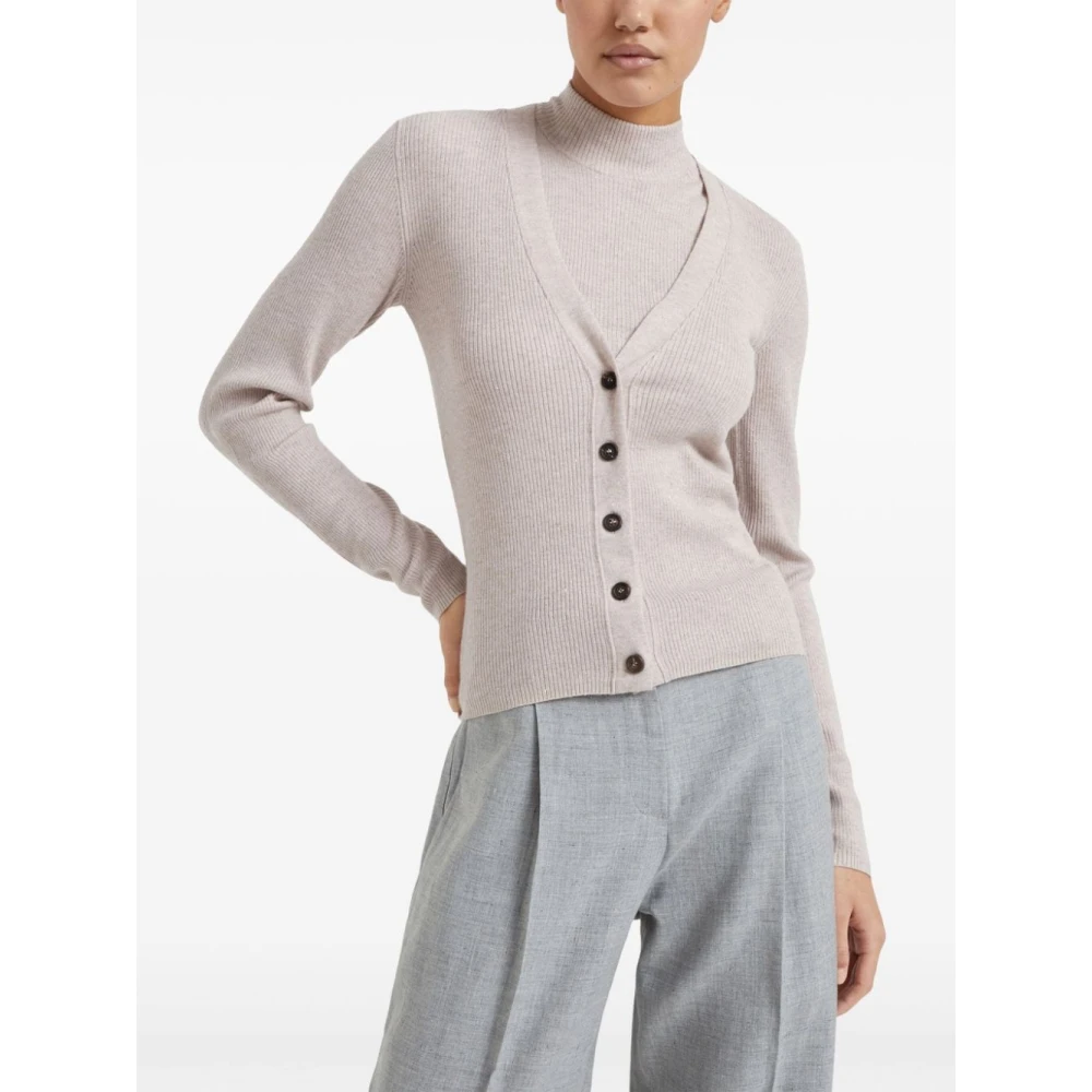 BRUNELLO CUCINELLI Luxe Sweaters Collectie Beige Dames