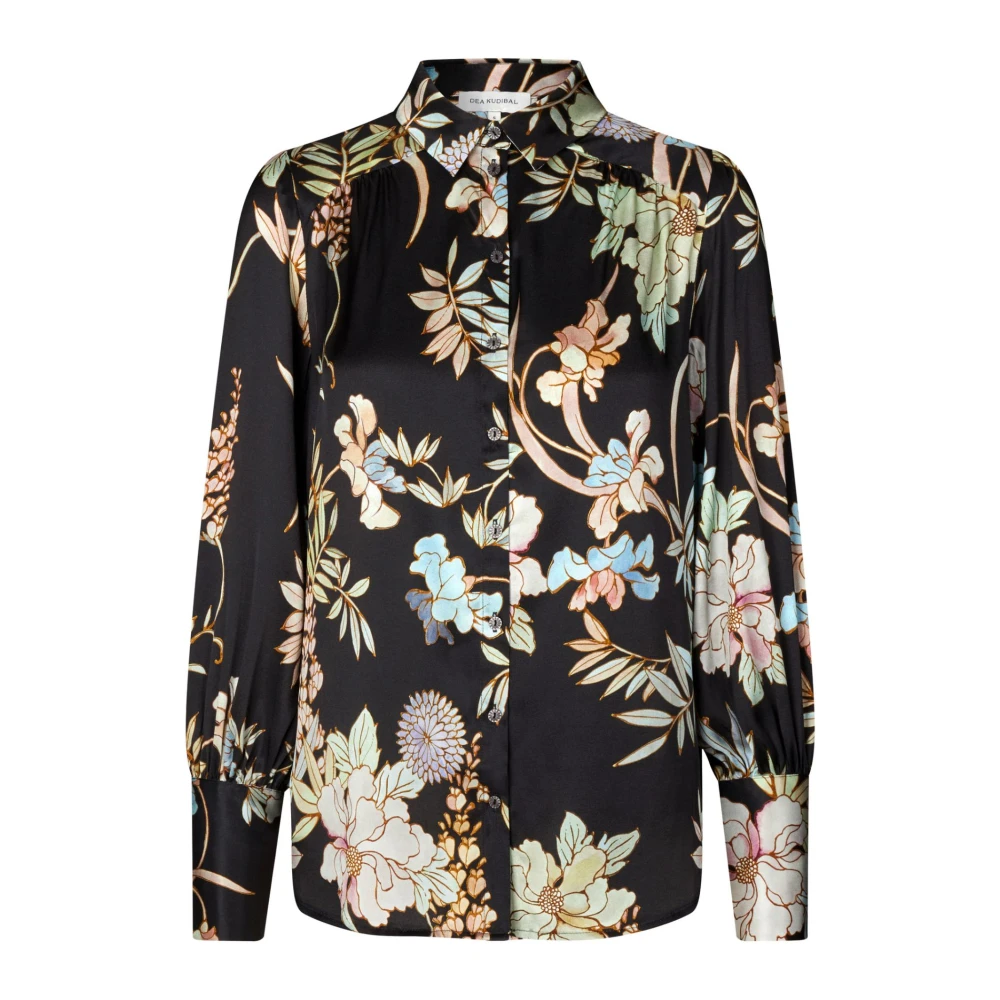 Dea Kudibal Zijden Blouse met Volumineuze Mouwen Black Dames