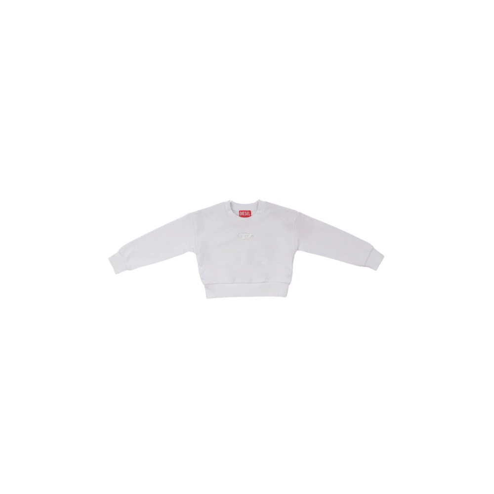 Diesel Kid Logo Front Cut-Out Sweater White, Flicka