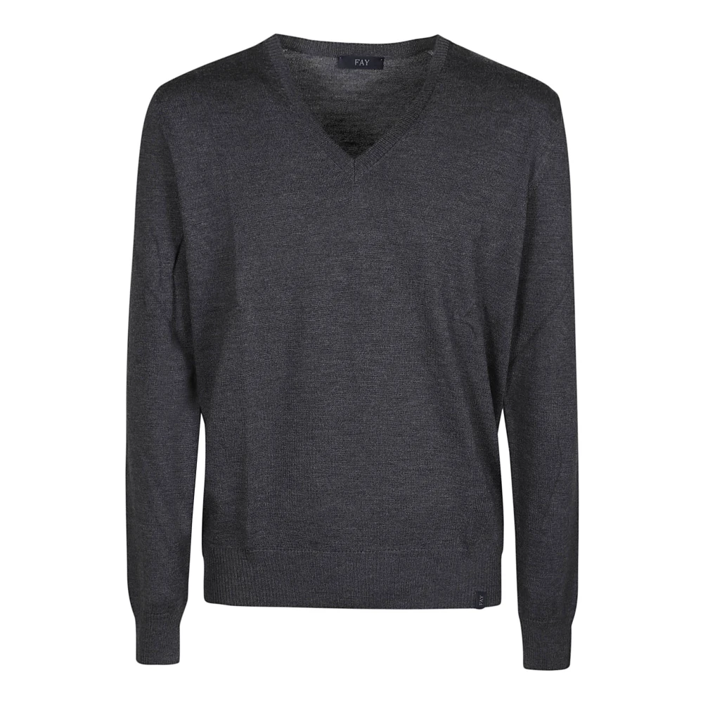 Fay Stijlvolle V-Neck Sweater Black Heren