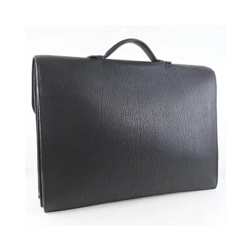 Hermès Vintage Pre-owned Leather hermes-bags Black Dames