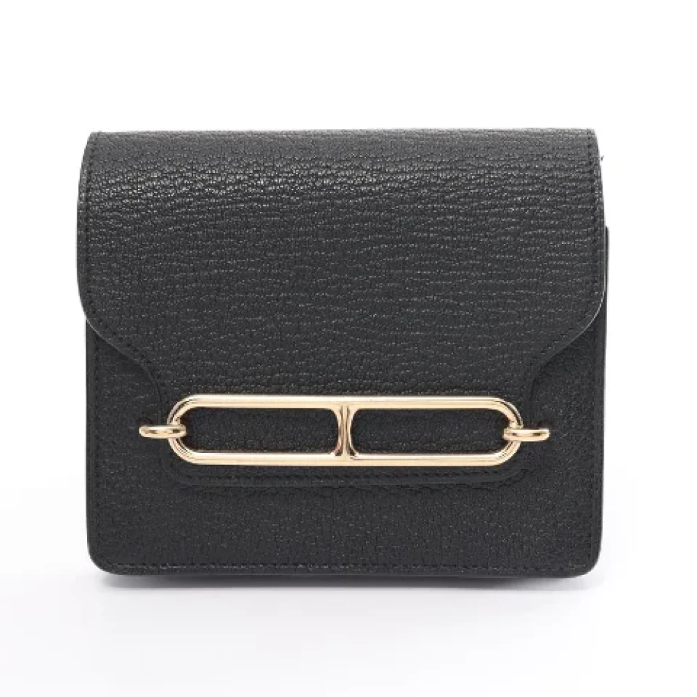 Hermès Vintage Pre-owned Leather wallets Black Dames