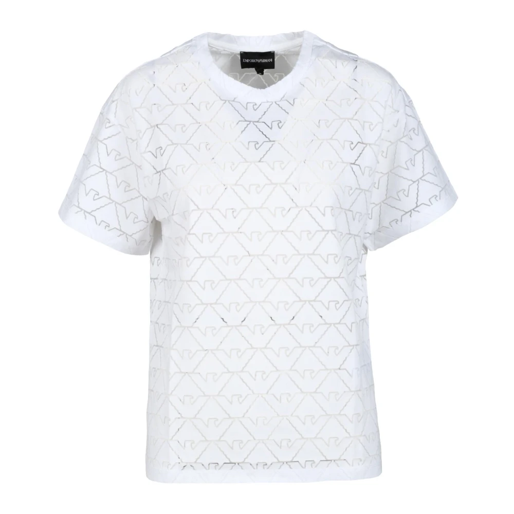 Emporio Armani Katoenmix T-Shirt White Dames