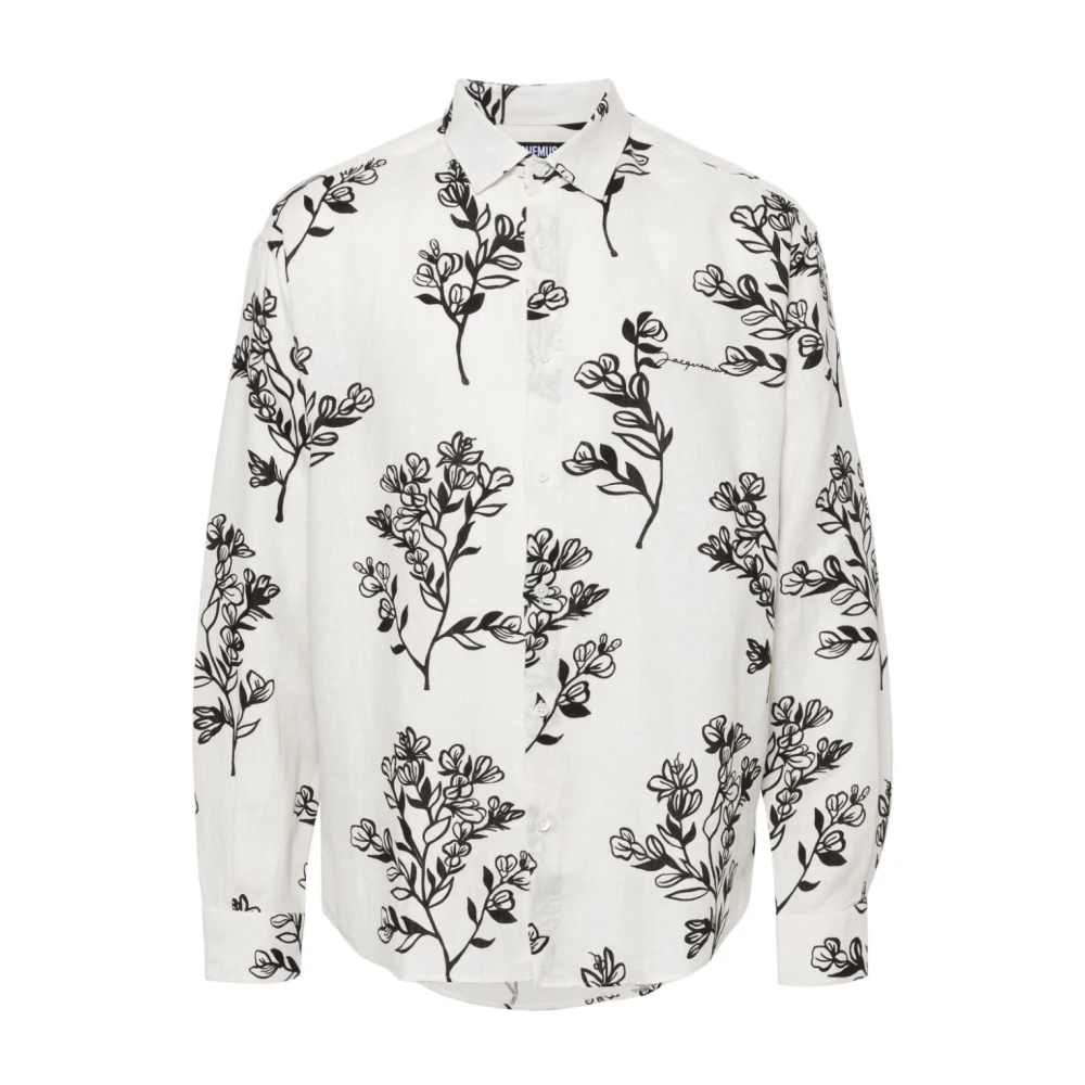 Jacquemus Bloemenprint Overhemd White Heren