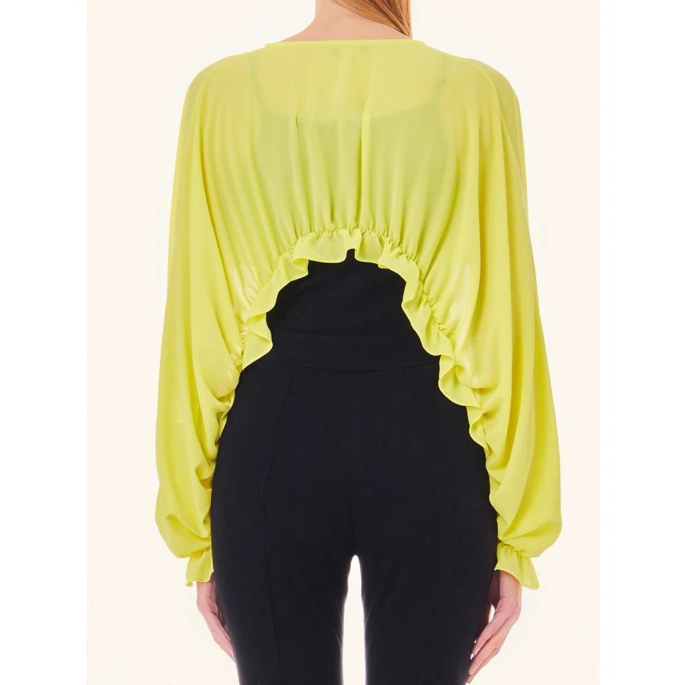 Liu Jo Gerimpelde Lemon Cream Blouse Yellow Dames