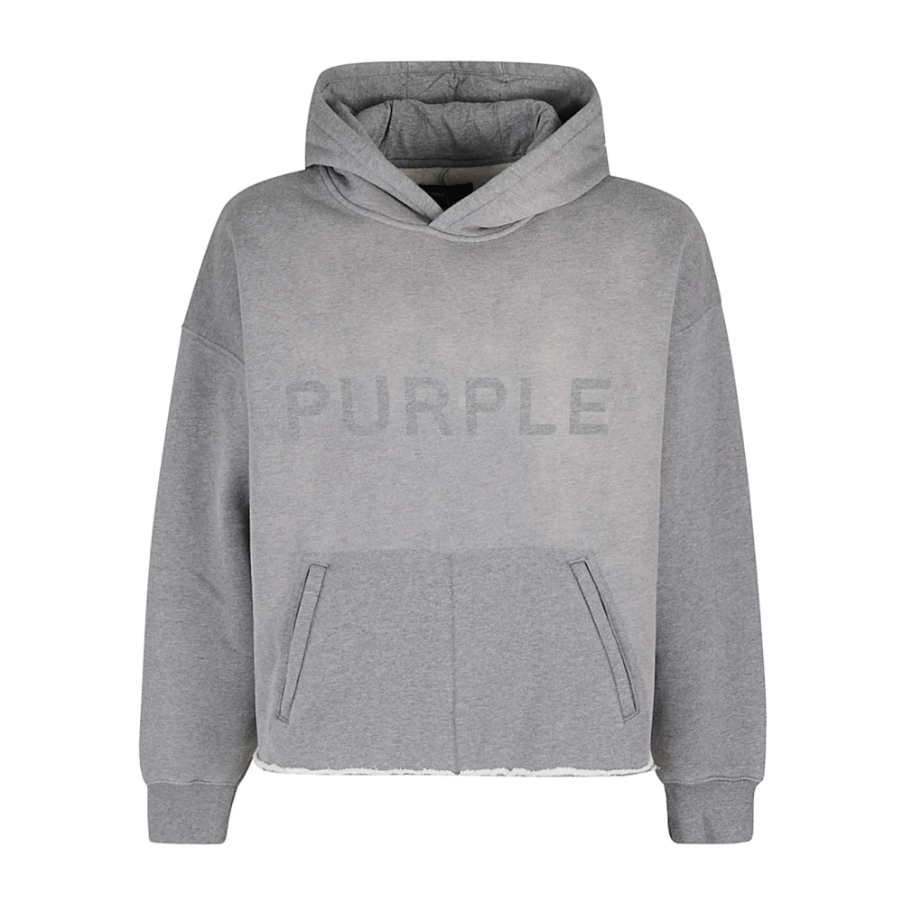 Purple Brand Warme Fleece Hoodie Gray Heren