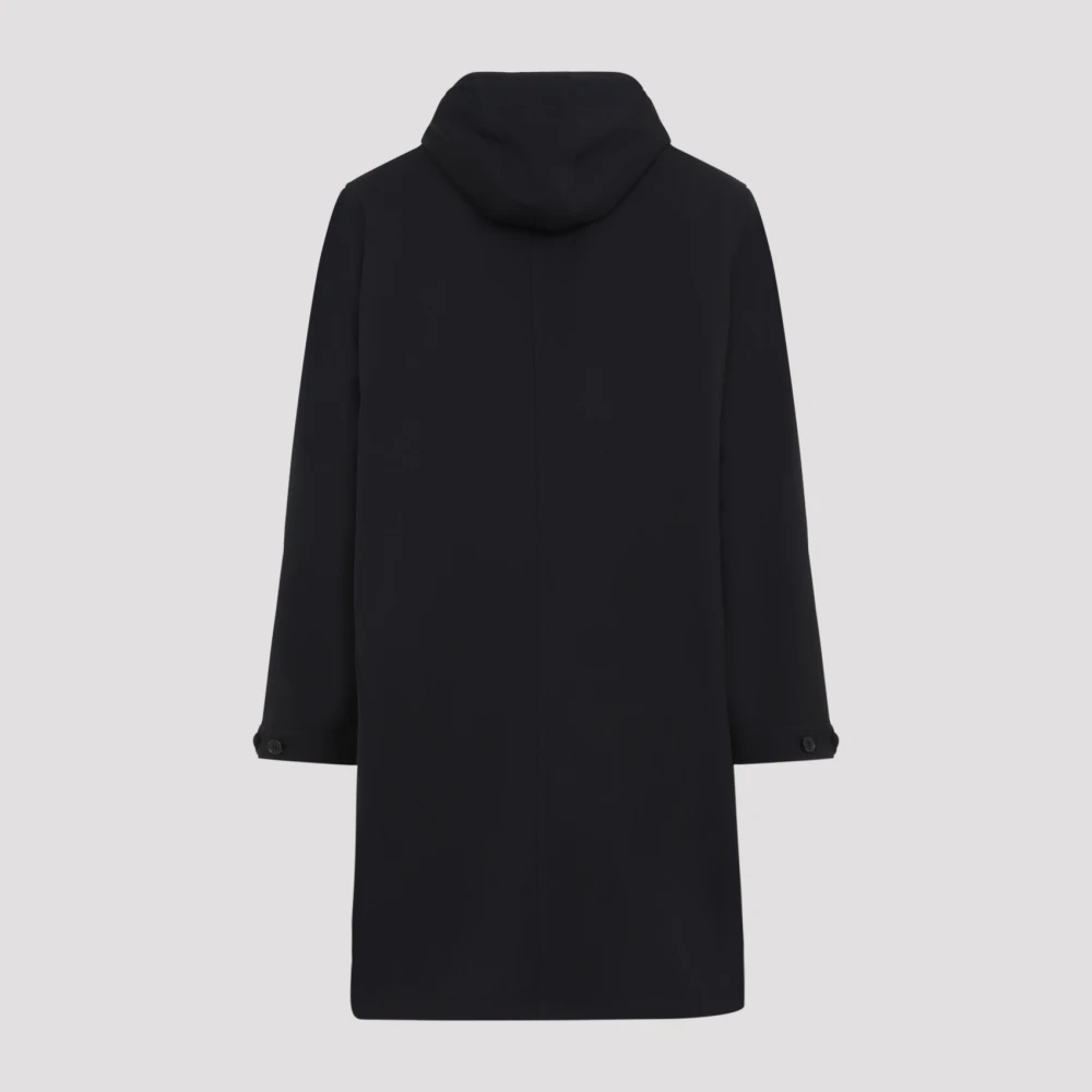 Yves Salomon Luxe Blauwe Leren Parka Jas Blue Heren