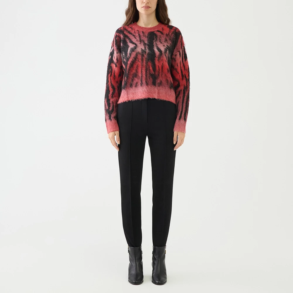 Just Cavalli Zebra Print Trui Rood Zwart Pink Dames