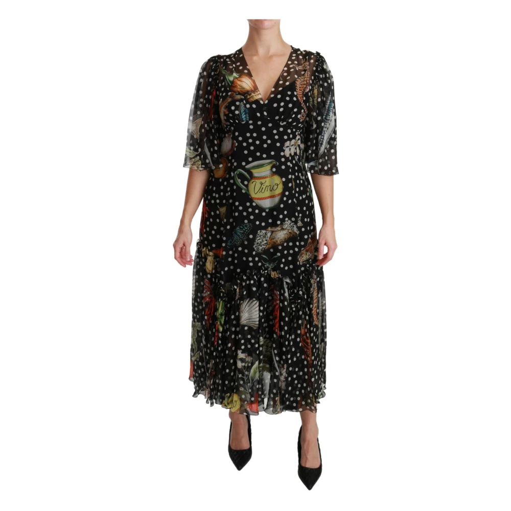 Dolce & Gabbana Women's Multicolor Maxi Dresses, S, Pleated A-Line Maxi