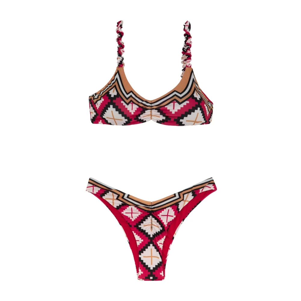 Me-Fui Amerikaanse vaste bikini top en slip Multicolor Dames