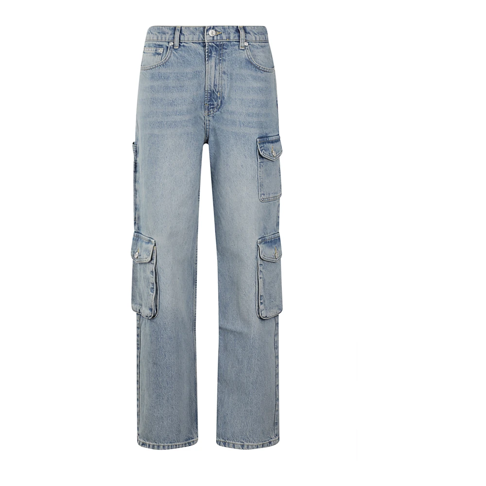 Moschino Denim Broek Klassiek Model Blue Dames