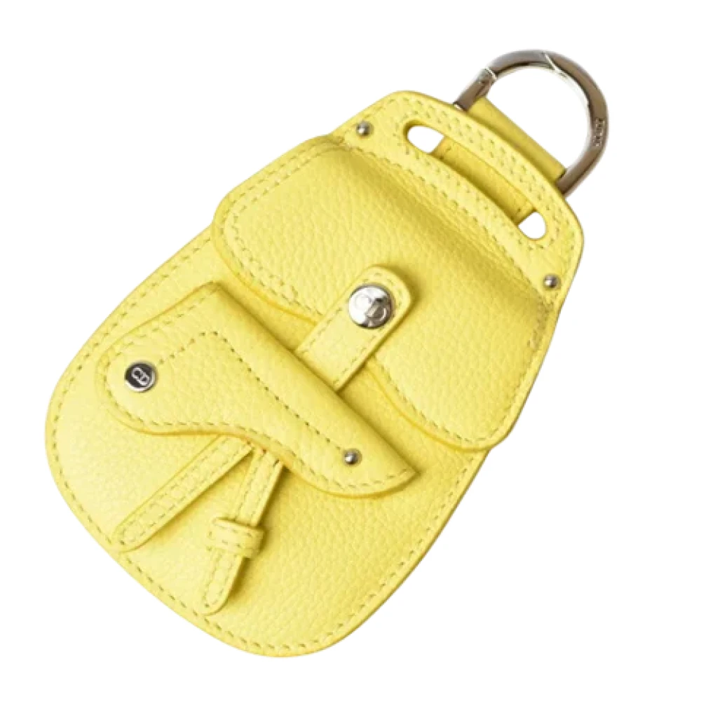 Dior Vintage Pre-owned Leather wallets Yellow Dames