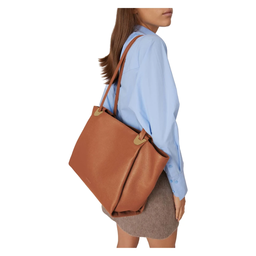 Coccinelle Leren handtas met ritssluiting Brown Dames