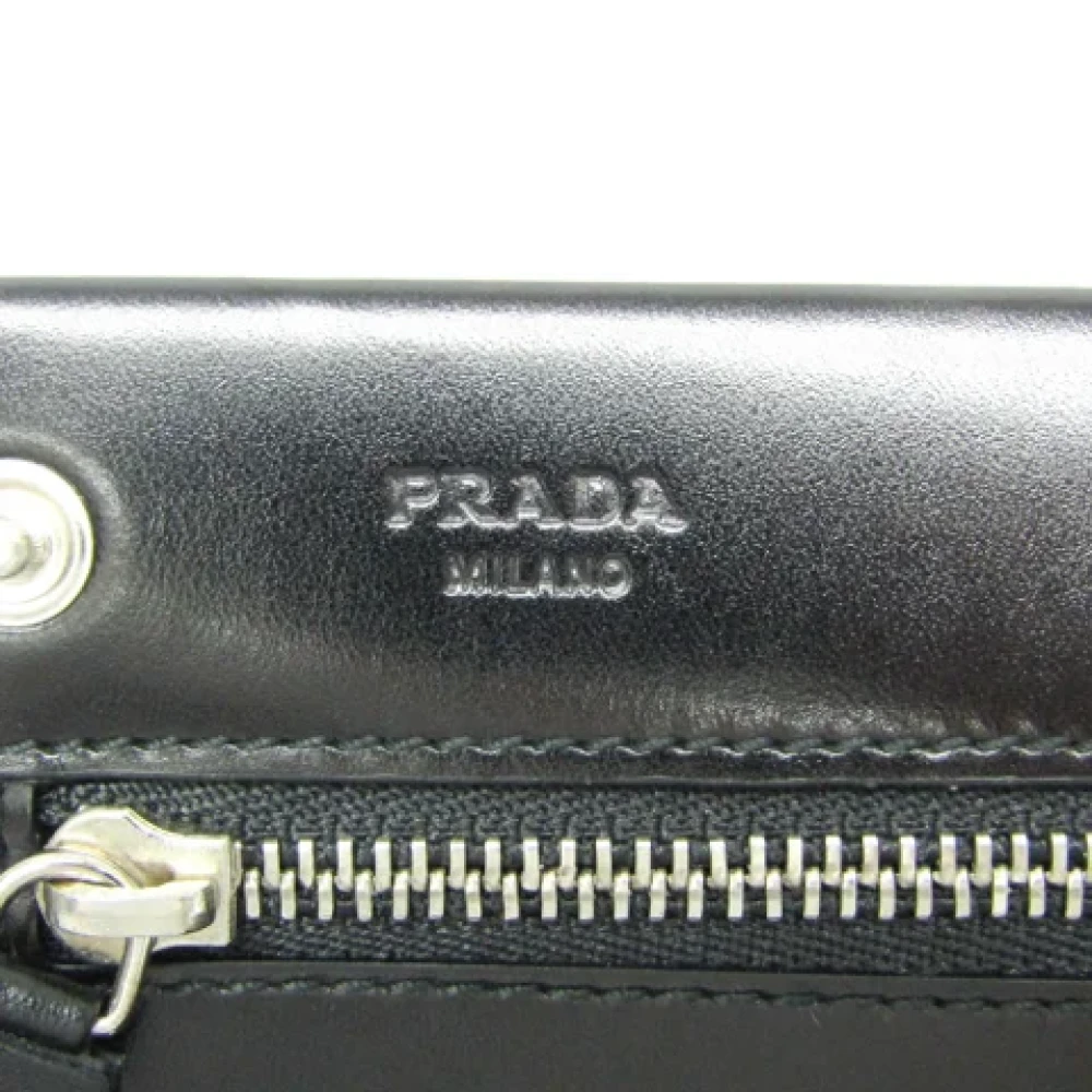 Prada Vintage Pre-owned Leather wallets Black Dames