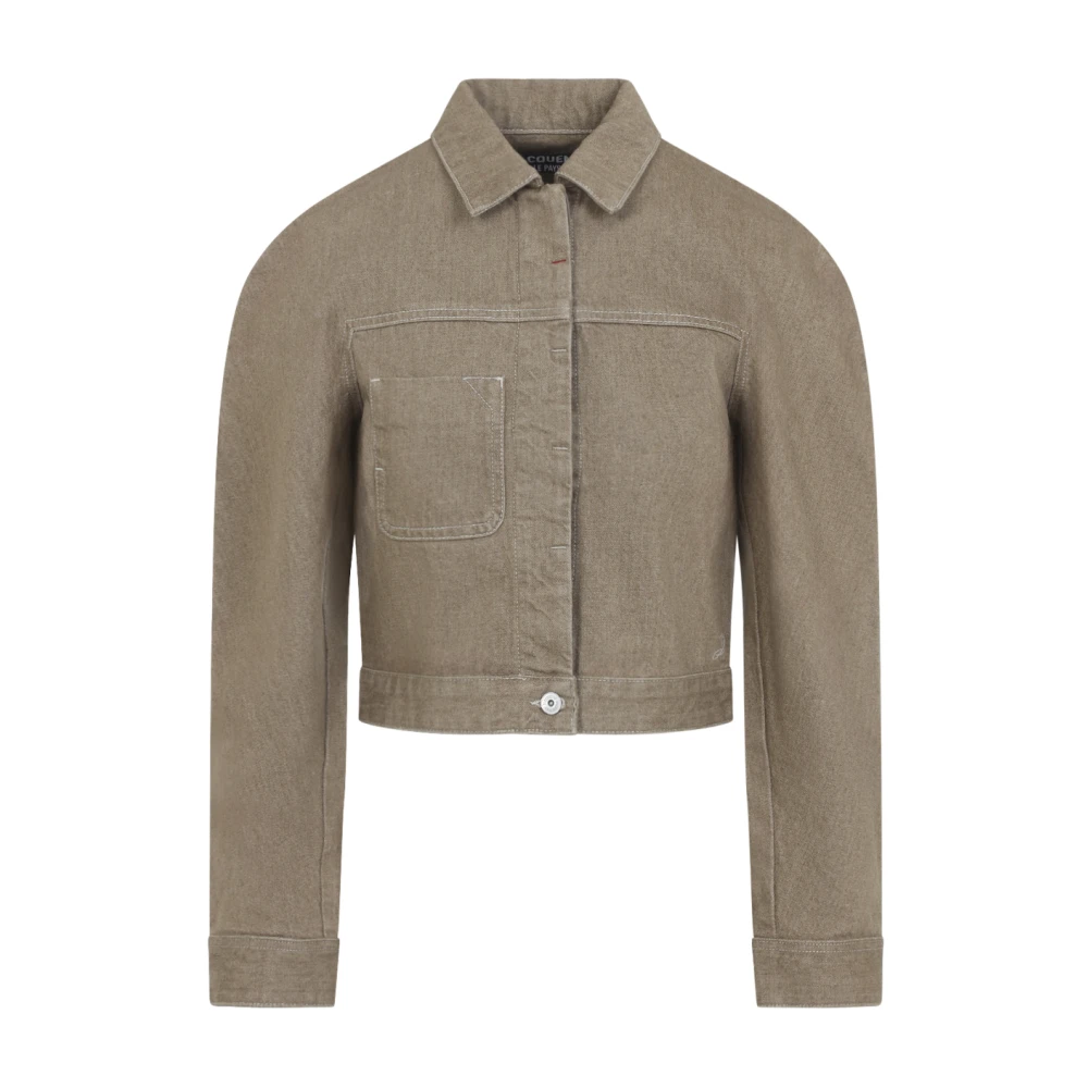 Jacquemus Beige Ovalo Cargo Jacket - Female - Light Jackets - Xs - Jackets