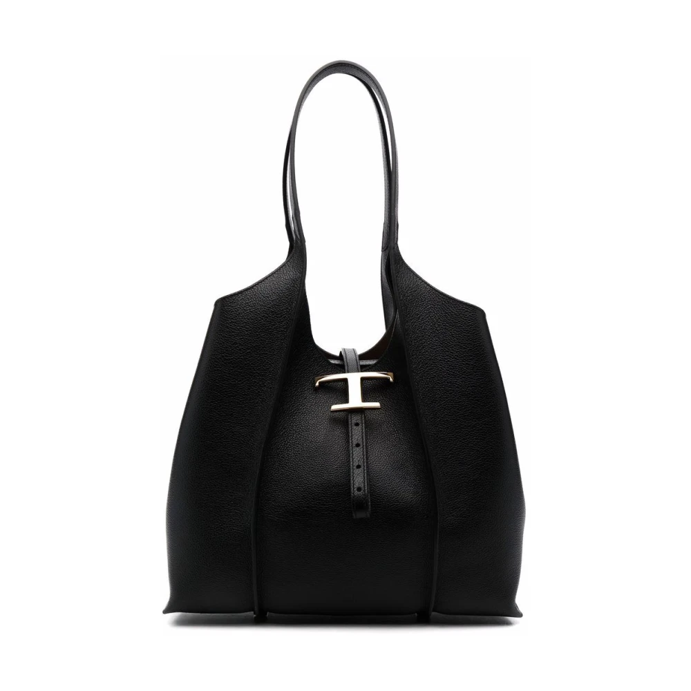 Tod's Black Shopping Bags, Female, One Size, Timeless Trama Shopper Bag