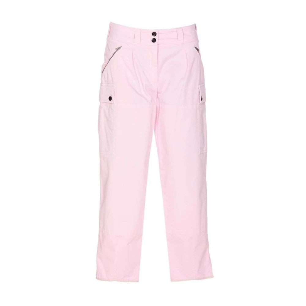 Tom Ford Women's Pink Straight Trousers, 2XS, Cotton Cargo Trousers