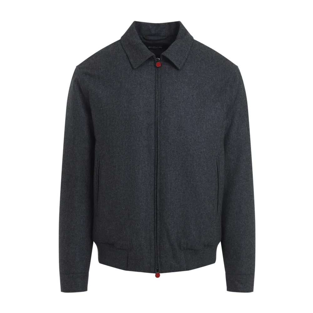 Kiton Gray Bomber Jacket - Male - Bomber Jackets - M - Jackets