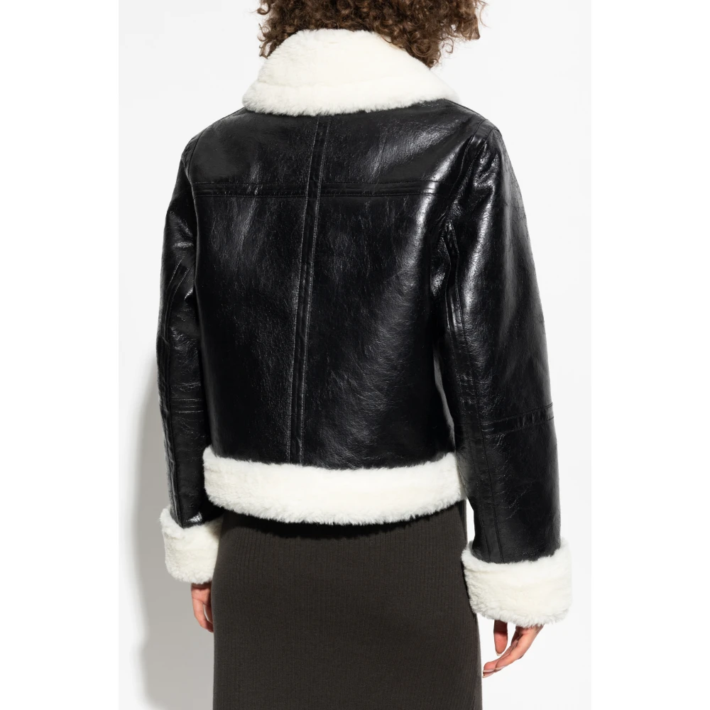 Stand Studio Faux Fur Jacket Lorelle Black Dames