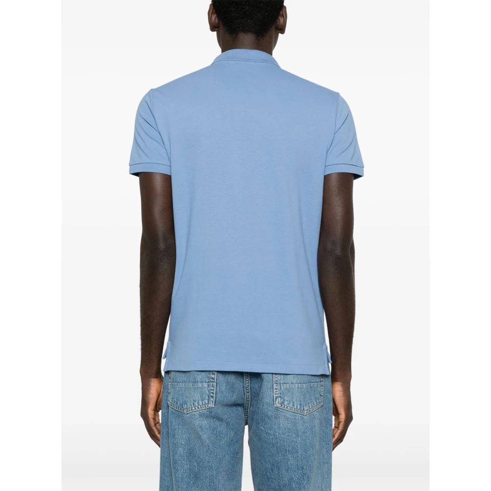 Polo Ralph Lauren Aangepaste Slim Fit Katoen Mesh Polo Blue Heren