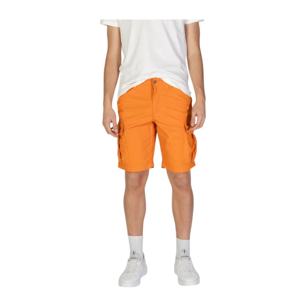 Napapijri Vibrant Orange Cotton Bermuda Shorts Orange Heren