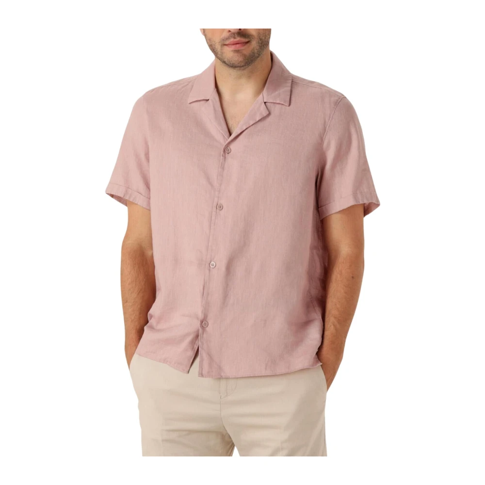 Drykorn Men's Pink Short Sleeve Shirts, Xl, Casual Shirt For