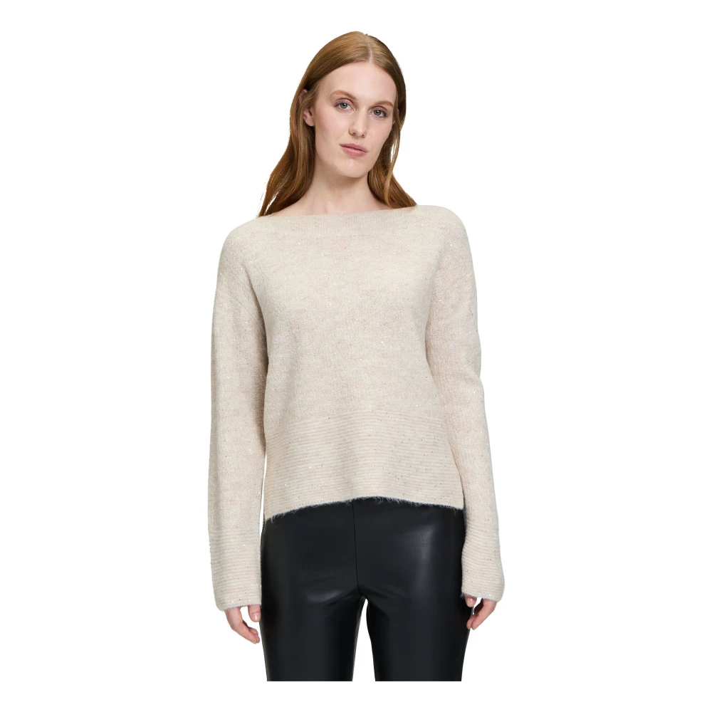 Betty Barclay Gebreide trui met Effectgaren Beige Dames