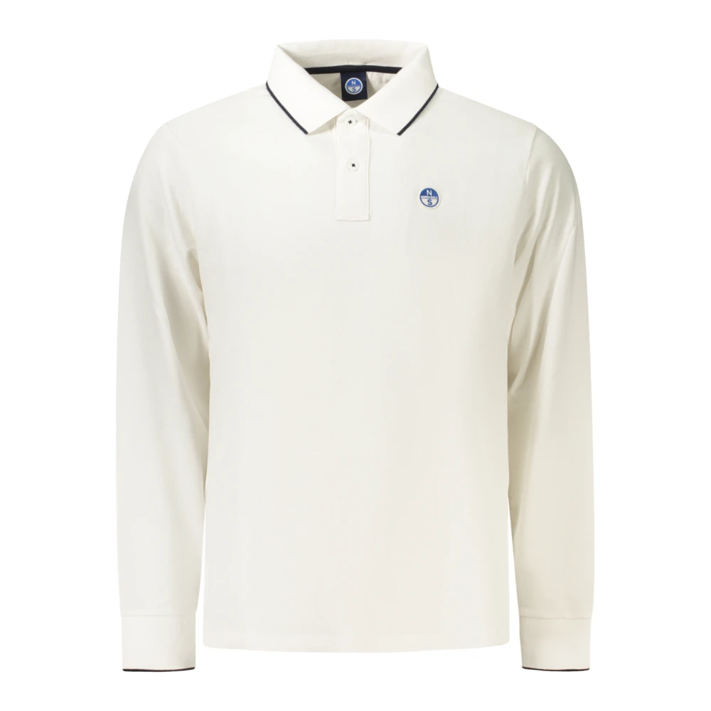 North Sails , Polo Shirts, Male, White, 2XL, Basic Polo Long Sleeve
