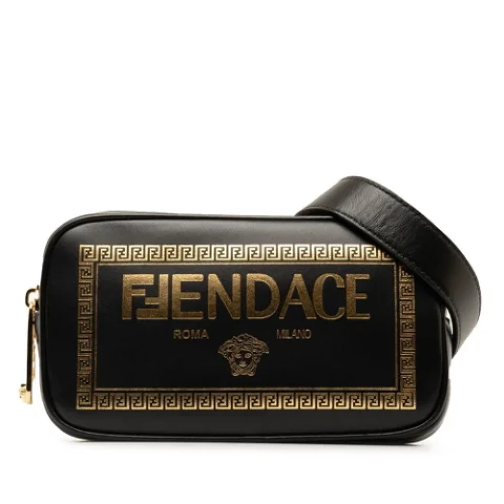 Fendi Vintage Pre-owned Leather shoulder-bags Black Dames