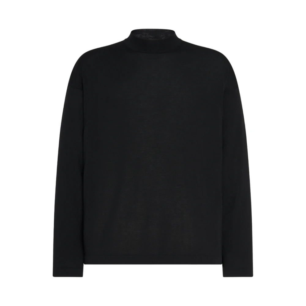 The Row Lange Mouw Mock Neck Coltrui Black Heren