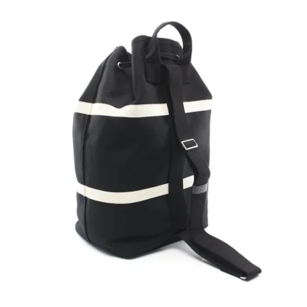 Saint Laurent Vintage Pre-owned Canvas backpacks Black Heren