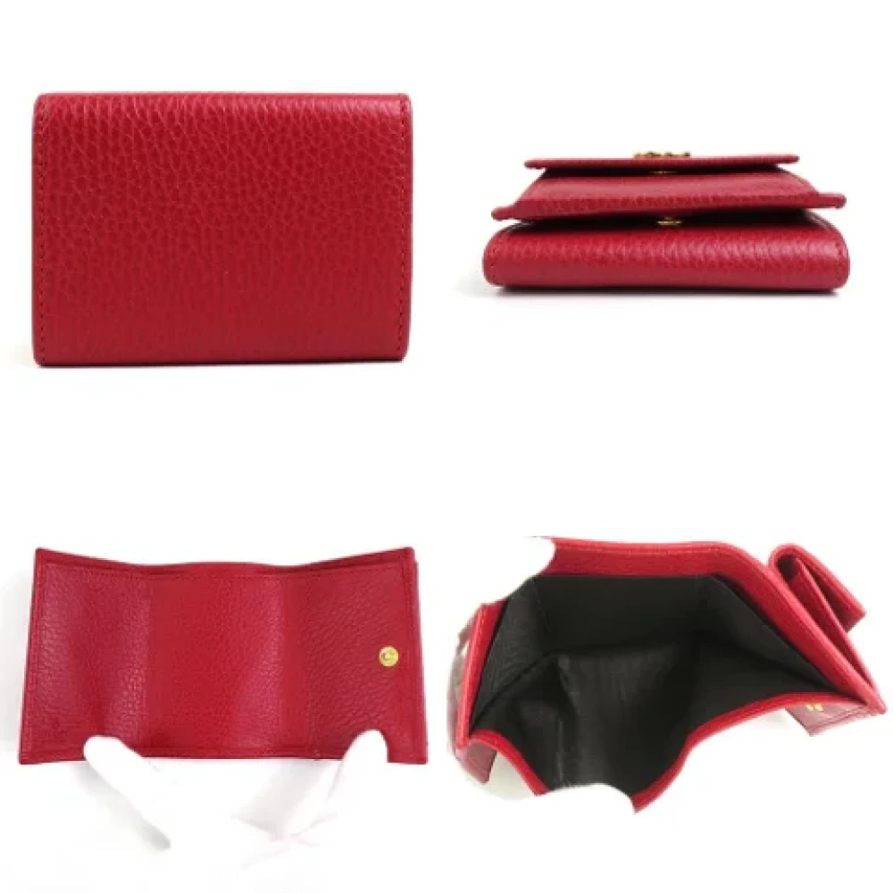 Gucci Vintage Pre-owned Leather wallets Red Dames