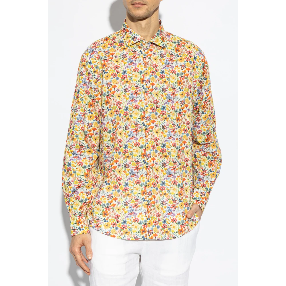 PAUL & SHARK Overhemd met bloemenmotief Multicolor Heren