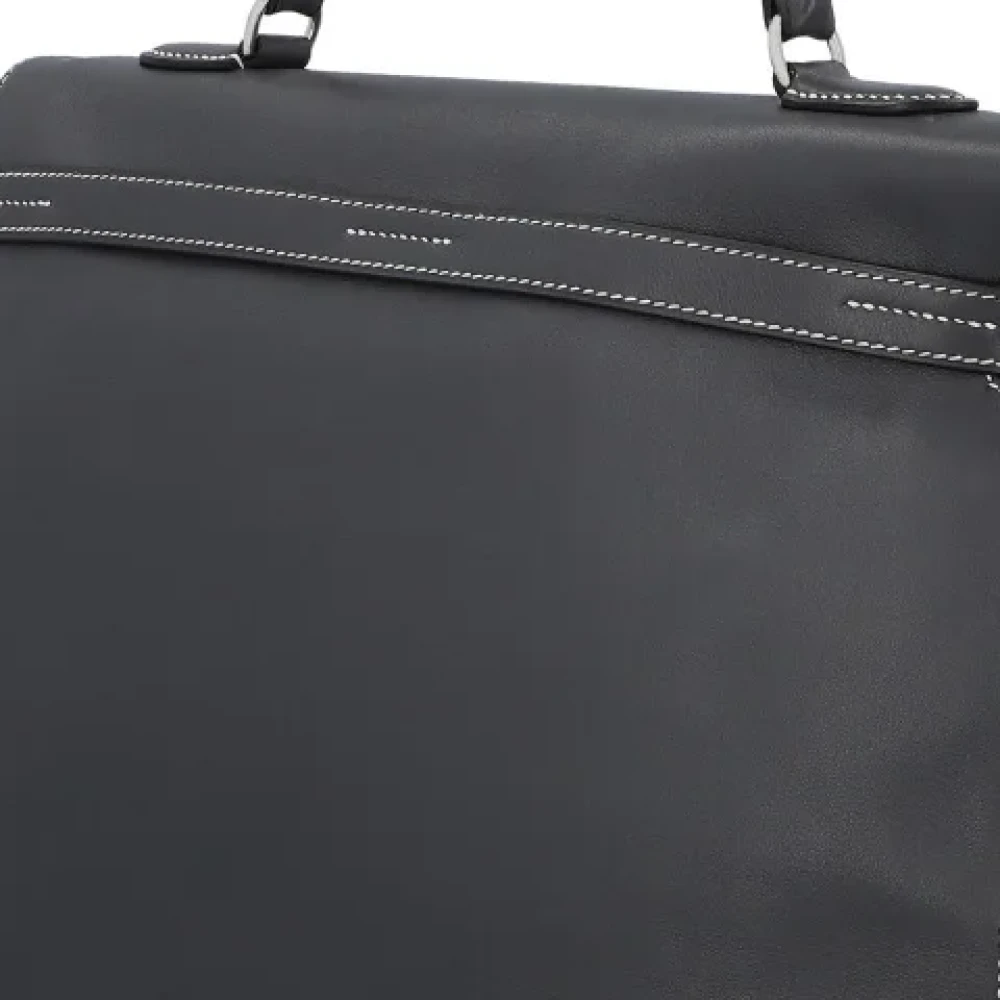 Hermès Vintage Pre-owned Leather handbags Black Dames