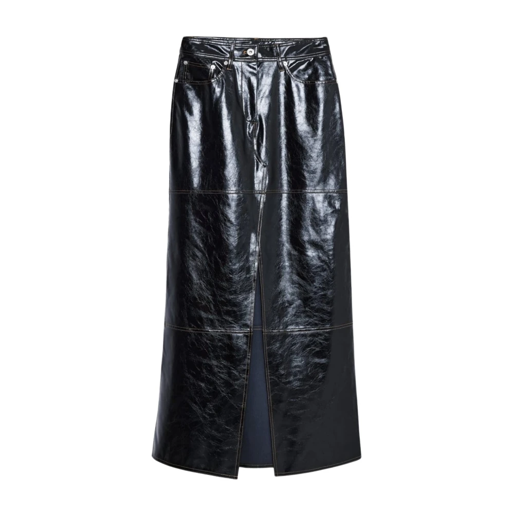 Stand Studio Zwarte Geplooide Rok Black Dames