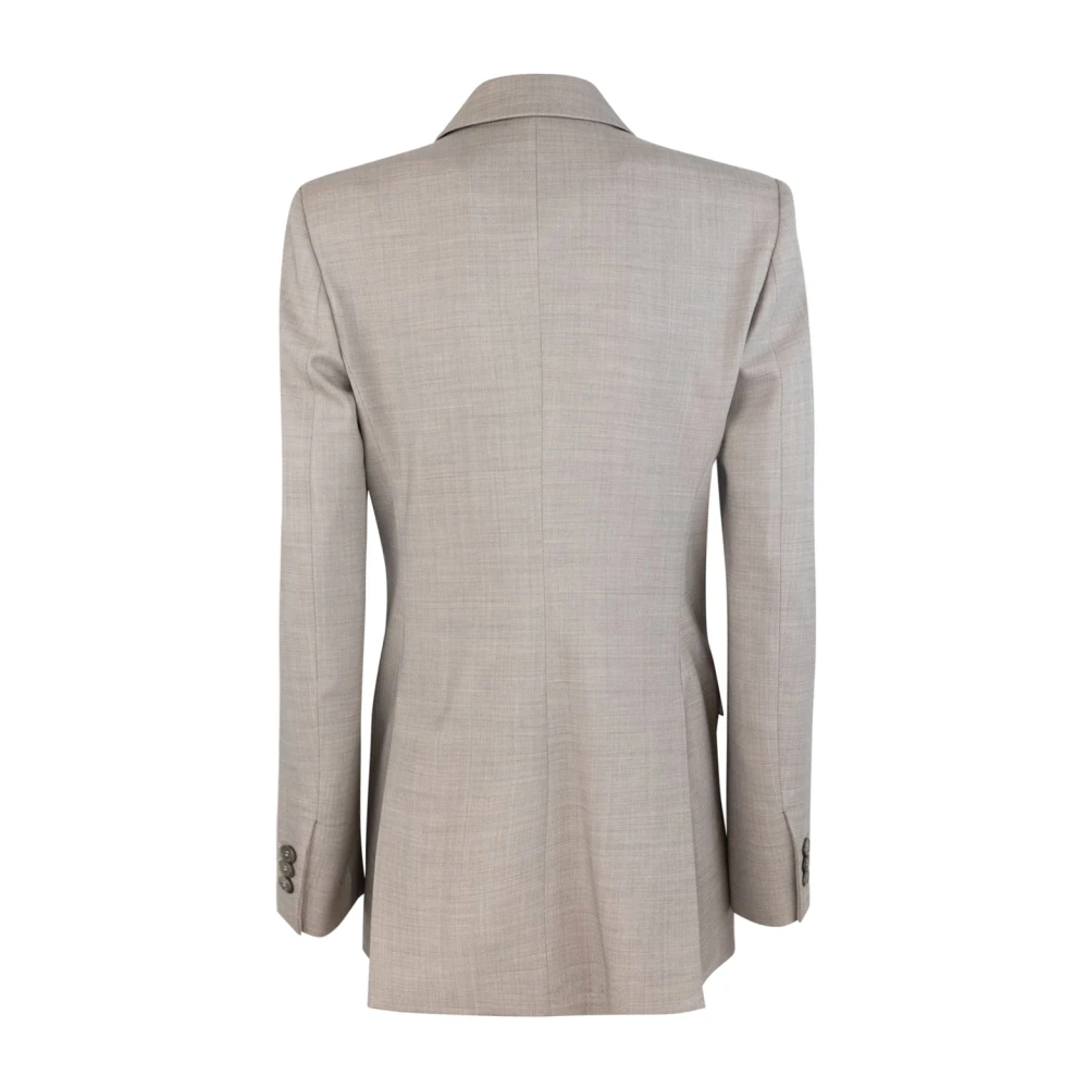 P.a.r.o.s.h. Grijze Wolmix Double-Breasted Blazer Gray Dames